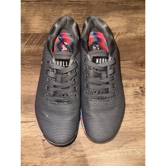 NOBULL CrossFit Training Shoes Rainbow Patchwork Gray Mens 4 Women's 5.5 - Picture 7 of 10